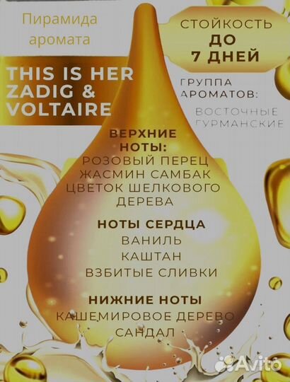 Масляные духи zadig voltaire this IS HER 3ml