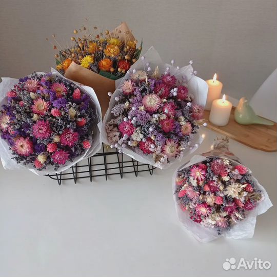 Букеты из сухоцветов