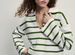 Джемпер свитер женский, зелено-белый зарина S