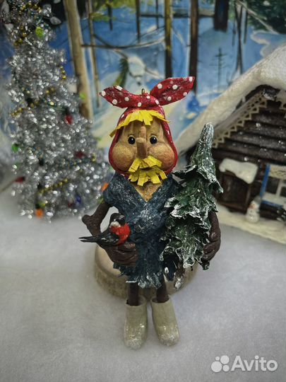 Ватная ёлочная игрушка