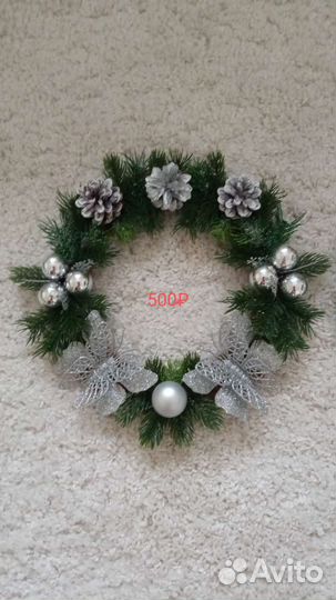 Новогодний венок на дверь