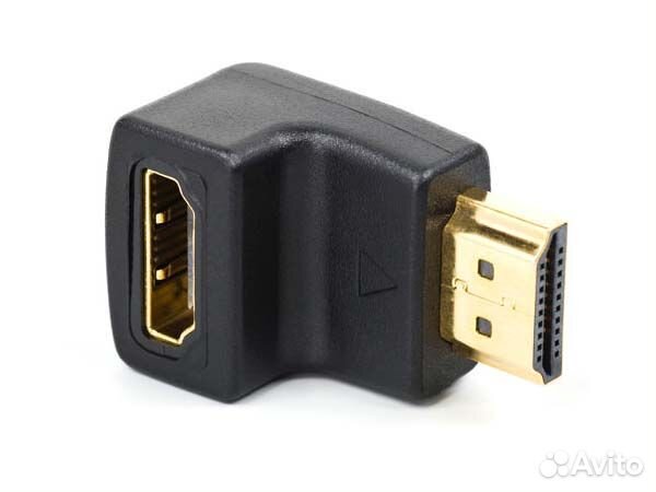 Переходник hdmi (M) - hdmi (F) Г-образный vcom
