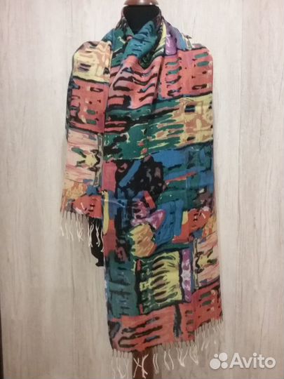 Шарф-палантин, натуральная шерсть, много расцветок