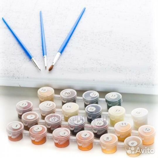 Картина по номерам 40x50 Размеренная река среди бе