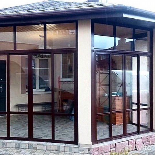 Остекление веранды террасы беседки пвх и алюминий