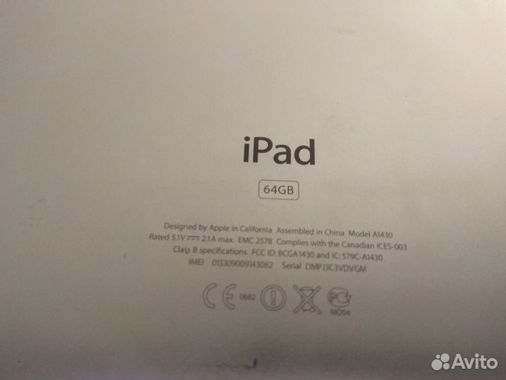 Apple iPad a1430 64gb 64gb 3G Донор