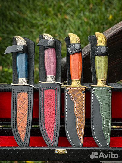 Нож финка из дамасской стали