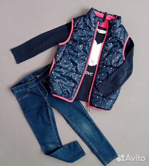 Фирменные вещи на девочку 110