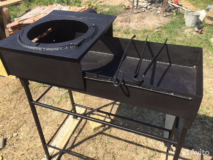 Мангал с подставкой под казан