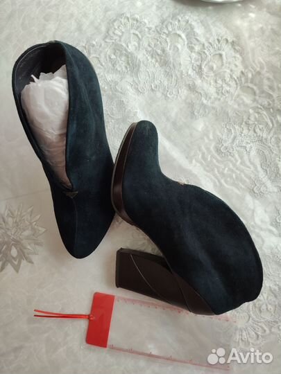 Ботильоны женские 38 размер натуральная замша