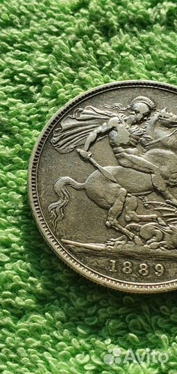 1 крона 1889 год королевство Великобритания