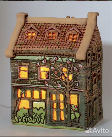 Светильник ночник керамический настольный