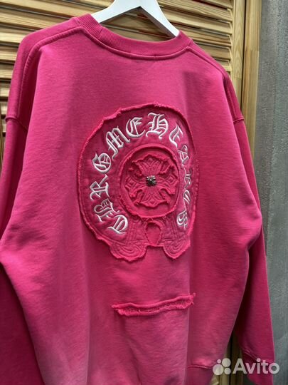 Свитшот розовый Chrome Hearts 100% хлопок