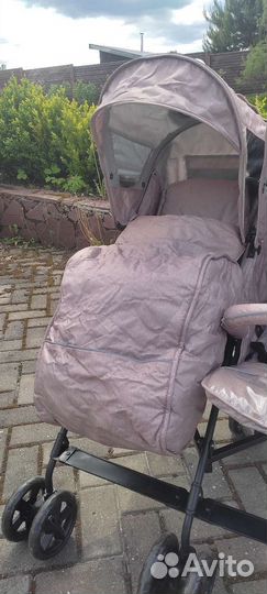 Новая коляска для двойни Mobility One бежевая