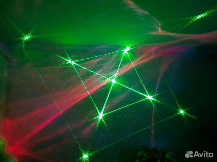 Мощная лазерная светомузыка с фоном