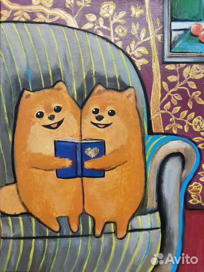 Картина акрилом шпицальная