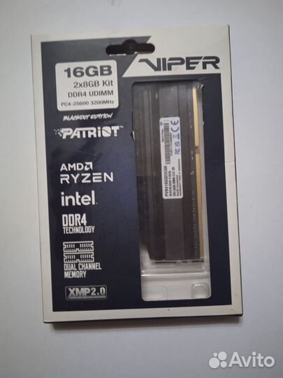 Оперативная память ddr4 16gb patriot viper