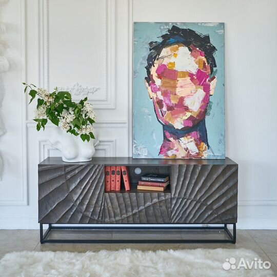 Тумба для тв деревянная в скандинавском стиле