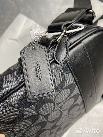 Сумка мужская coach через плечо новая