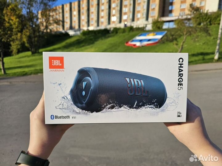 Колонка JBL Charge 5 синяя. Новая, оригинал