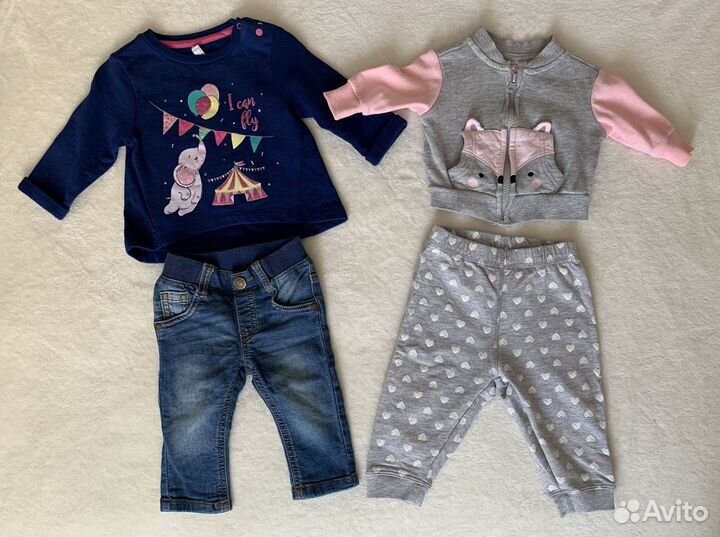 Вещи пакетом для девочки 62 - 68 - 74 размера