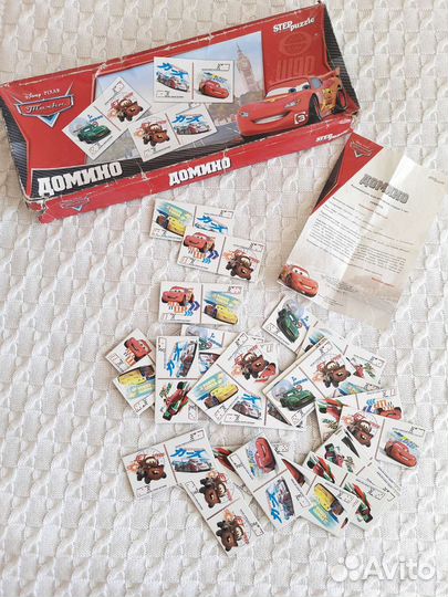 Домино Тачки картонное Step Puzzle