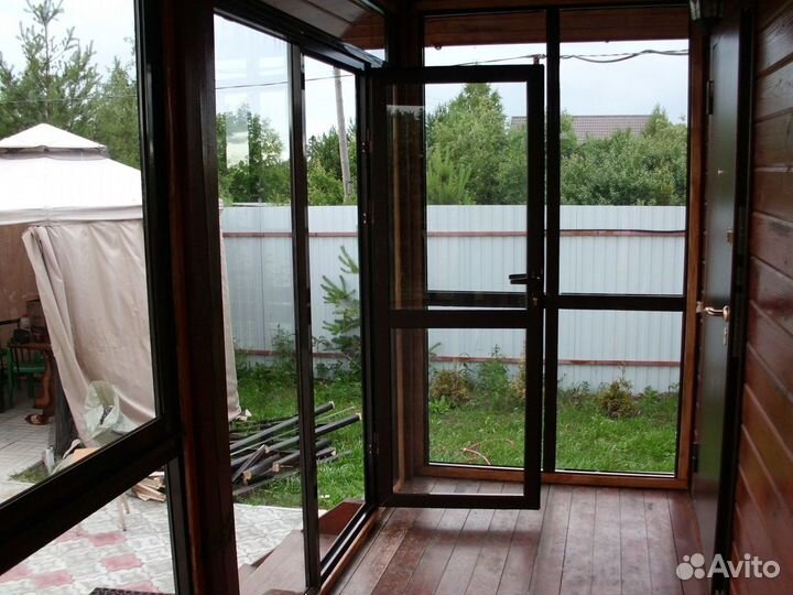 Окна на веранду Раздвижные алюминиевые