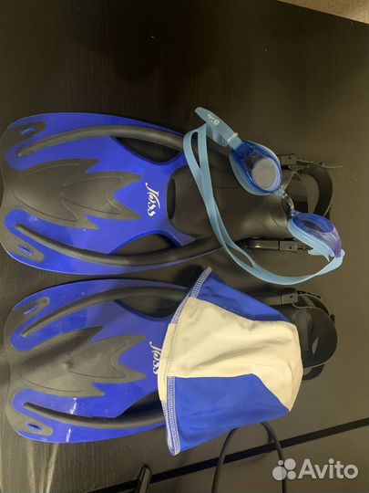 Ласты Joss,очки для бассейна,шапочка для бассейна