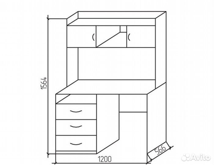 Стол компьютерный (мдф) в наличии