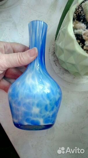 Вазочка цветное стекло