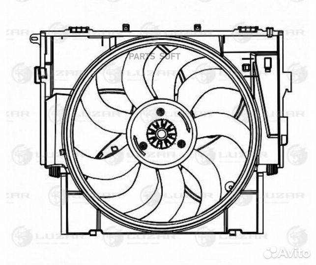 Вентилятор двигателя BMW 5 (F10) 2.0i N20 (с кожух