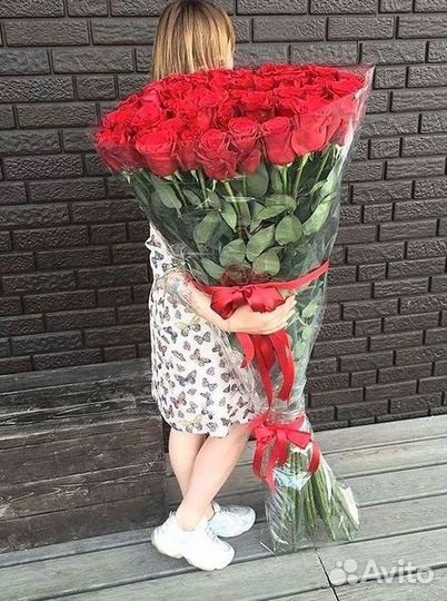 Розы высокие Доставка цветов