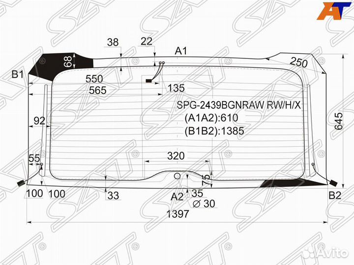 Стекло заднее BMW X5 E53