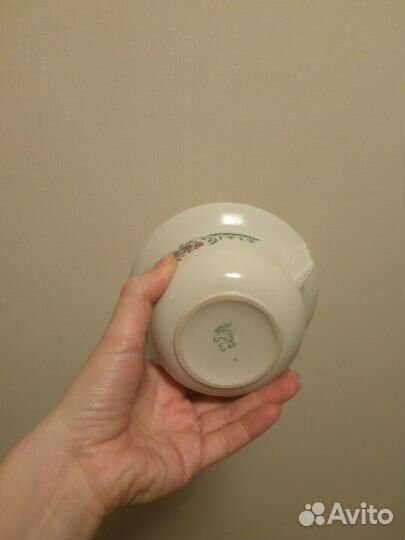 Сахарница конфетница фарфор деколь