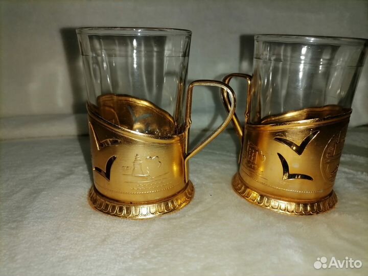 Подстаканники + стаканы СССР