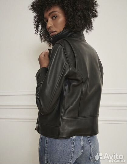 Новая женская кожаная куртка Zapa Paris черная