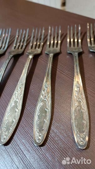 Мельхиор, вилка, 6 шт