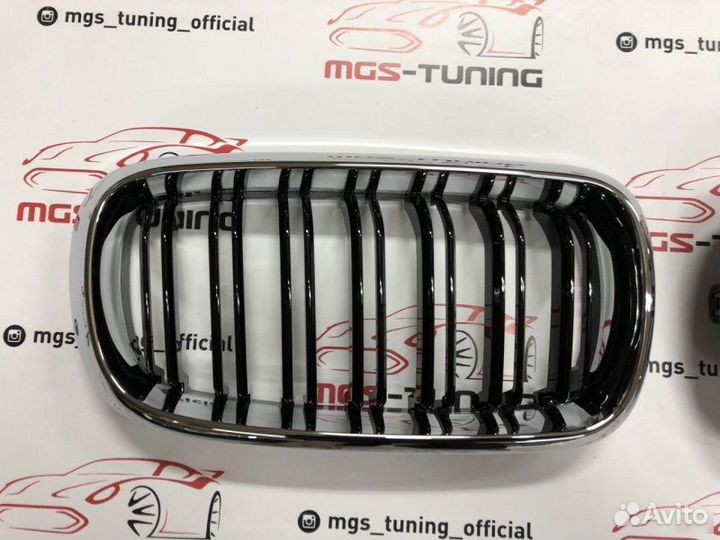 Решетка в BMW Х6 f16 в стиле Х6 М хром + триколор