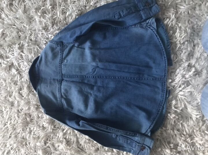 Джинсовая рубашка 110 next и толстовка hm