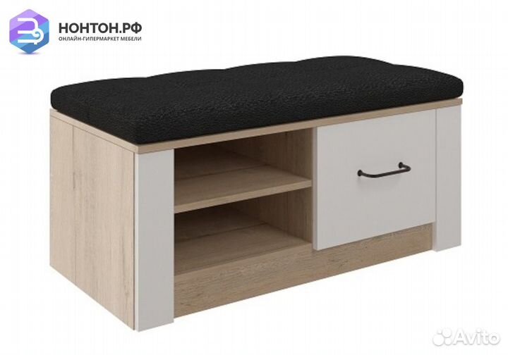 Тумба под обувь Ева-5 дуб ирландский / белый матов