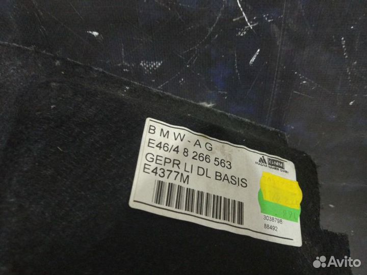 Обшивка багажника левая Bmw 320I E46 M54 2001