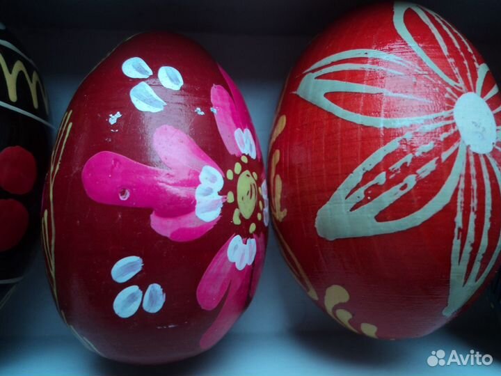 Яйцо пасхальное расписное деревянное