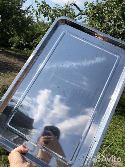 Поднос хромированный