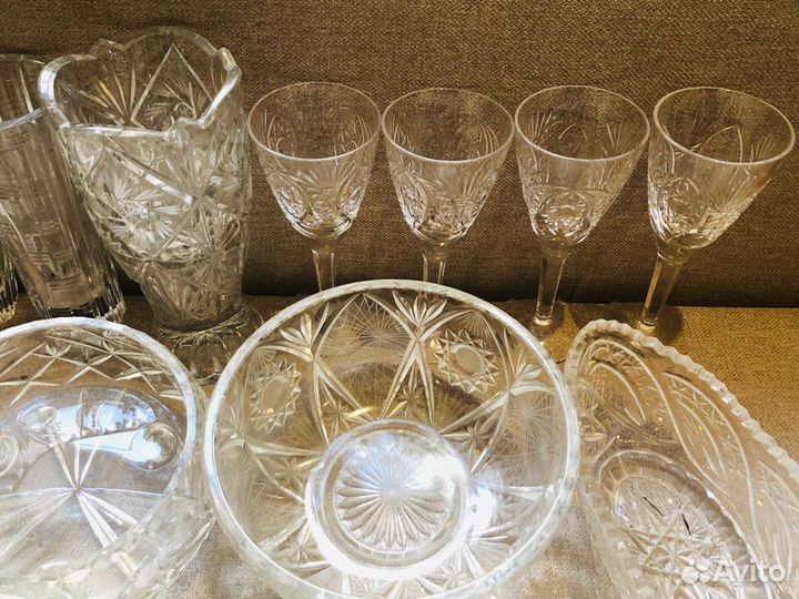 Много советского и чешского хрусталя. СССР