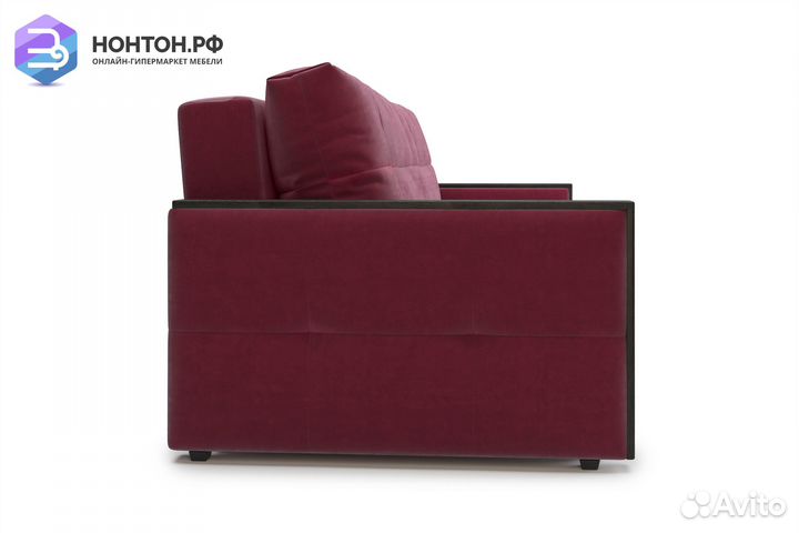 Диван еврокнижка Инсайд 3-х местный бордовый