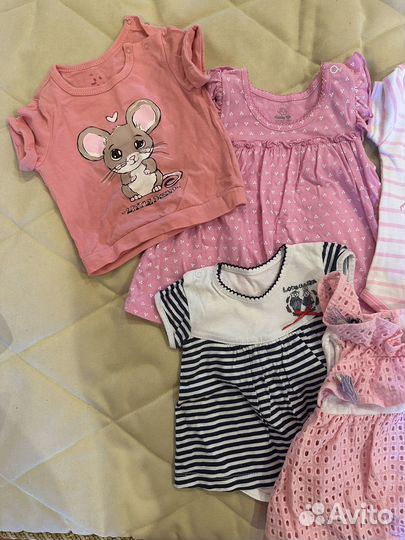 Пакет одежды на девочку 0-3 месяца 50-62см