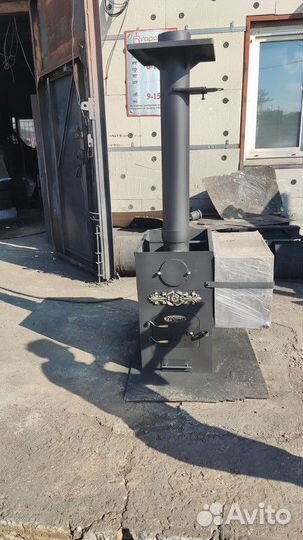 Банная печь Эконом 80 см, толщина 9мм 720x430x750