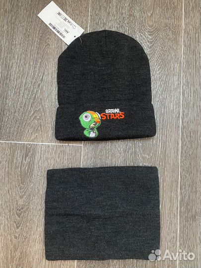 Шапка+снуд для мальчика бравл Старс новая 5-8 лет
