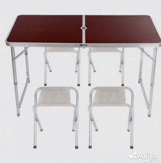 Стол складной туристический + 4 табурета