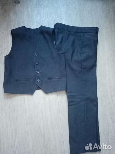 Жилет и брюки, рост 128, 134 см